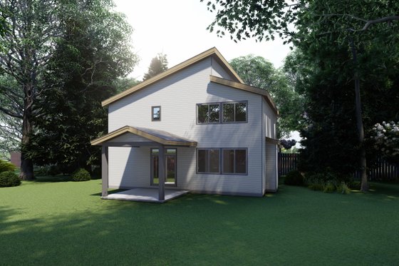 Exterior - Rear Elevation for Craftsman House Plan #53-768 - 5 bed, 2.5 bath