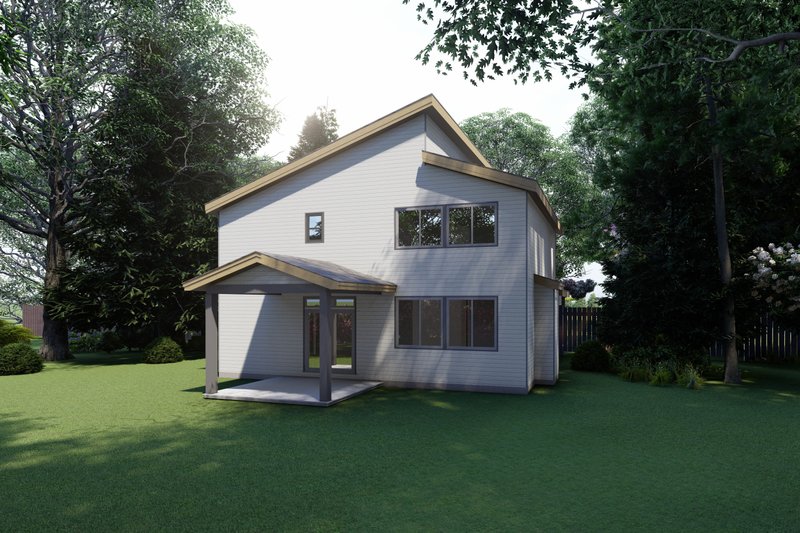 House Blueprint - Exterior - Rear Elevation for Craftsman House Plan #53-768 - 5 bed, 2.5 bath