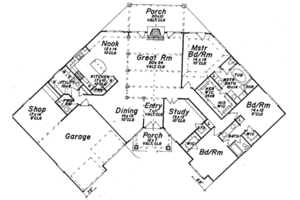 Floor Plan - Upper Floor for Traditional House Plan #52-191 - 3 bed, 2.5 bath