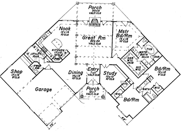 Home Plan - Traditional Floor Plan - Upper Floor Plan #52-191