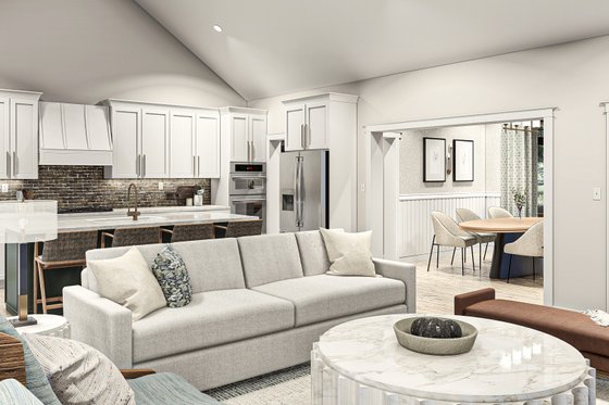 Interior - Family Room 1 for Farmhouse House Plan #455-664 - 4 bed, 2.5 bath