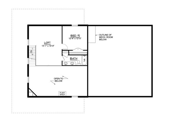 Country Floor Plan - Upper Floor Plan #1064-245