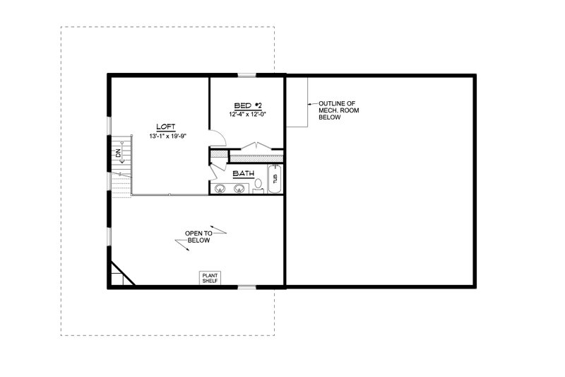 Dream House Plan - Floor Plan - Upper Floor for Country House Plan #1064-245 - 2 bed, 2.5 bath