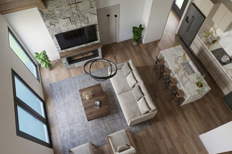 House Blueprint - Interior - Other for Modern House Plan #923-471 - 3 bed, 2 bath