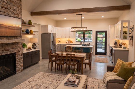 Interior - Kitchen 1 for Cabin House Plan #1089-77 - 2 bed, 2 bath