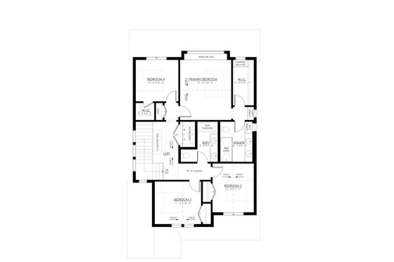 Floor Plan - Other Floor for Farmhouse House Plan #1114-3 - 3 bed, 2 bath