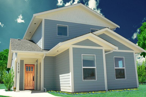 Exterior - Front Elevation for Craftsman House Plan #518-6 - 3 bed, 2 bath