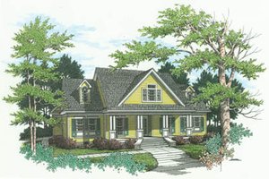 Country Exterior - Front Elevation Plan #45-146