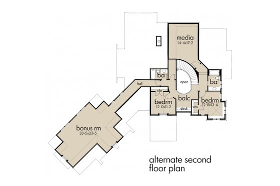 Floor Plan - Upper Floor 1 for Craftsman House Plan #120-178 - 4 bed, 4 bath