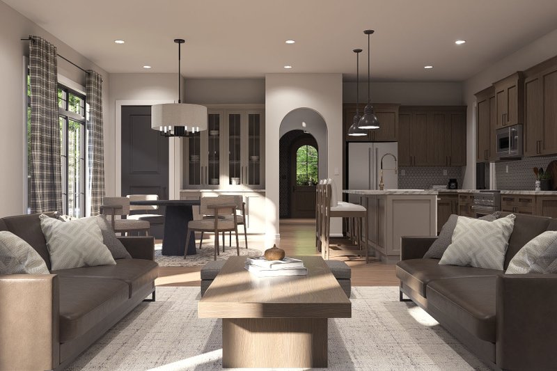 Architectural House Design - Interior - Family Room 1 for Cottage House Plan #455-778 - 3 bed, 2.5 bath
