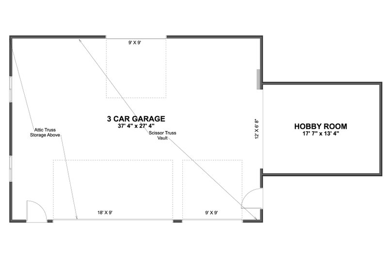 House Blueprint - Floor Plan - Main Floor for Traditional House Plan #1060-480, 0 bath