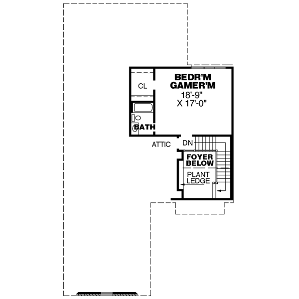 House Plan Design - European Floor Plan - Upper Floor Plan #34-190