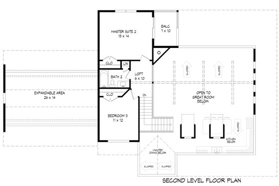 Floor Plan - Upper Floor for Country House Plan #932-145 - 4 bed, 3.5 bath