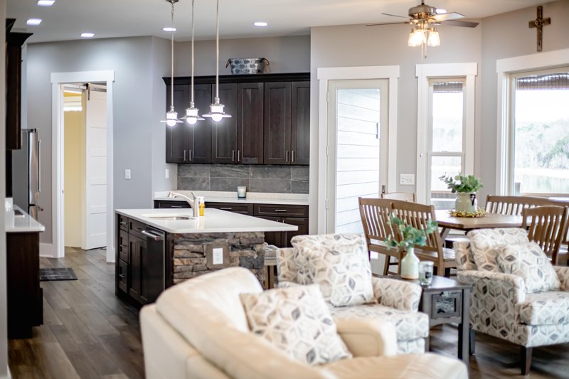 Architectural House Design - Interior - Family Room 1 for Country House Plan #54-459 - 3 bed, 2 bath