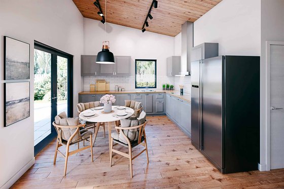 Interior - Kitchen for Contemporary House Plan #924-12 - 2 bed, 1 bath