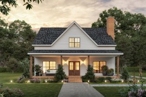 Dream House Plan - Farmhouse Exterior - Front Elevation Plan #1117-36