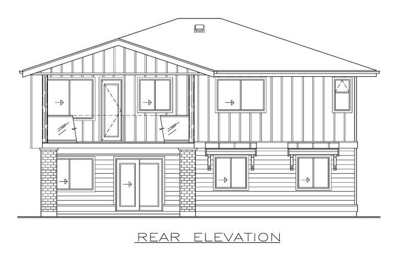 Dream House Plan - Exterior - Rear Elevation for Farmhouse House Plan #1100-129 - 3 bed, 2 bath