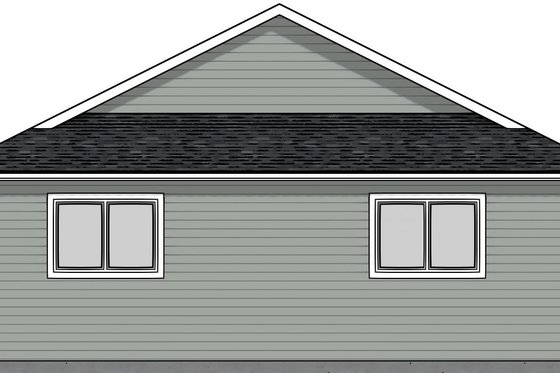 Exterior - Rear Elevation for Colonial House Plan #126-231 - 3 bed, 2 bath