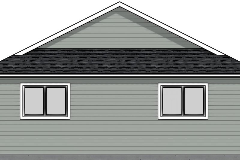 Dream House Plan - Exterior - Rear Elevation for Colonial House Plan #126-231 - 3 bed, 2 bath