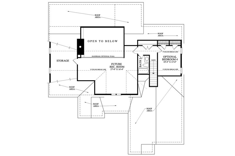 Home Plan - Floor Plan - Upper Floor for Southern House Plan #137-256 - 4 bed, 3.5 bath