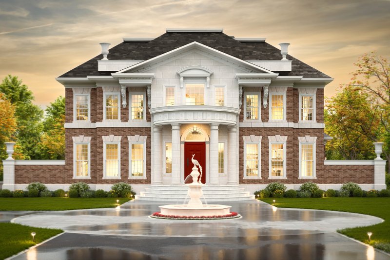 Home Plan - Exterior - Front Elevation 6 for Classical House Plan #119-253 - 5 bed, 3.5 bath