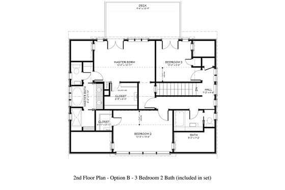 Floor Plan - Upper Floor 1 for Country House Plan #917-12 - 3 bed, 3 bath