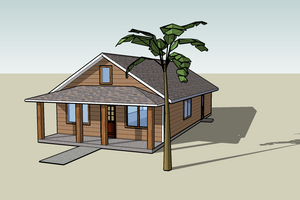 Cottage Exterior - Front Elevation Plan #423-49