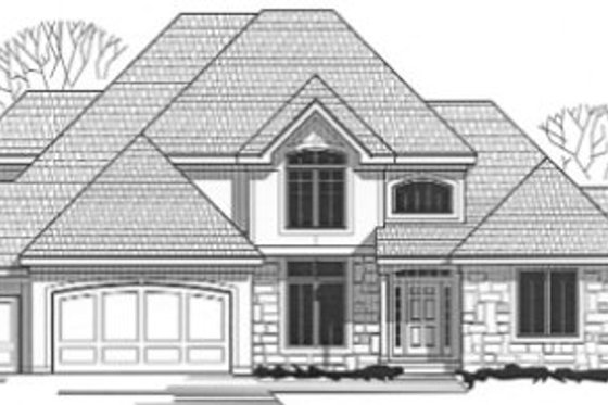 Exterior - Front Elevation for Traditional House Plan #67-825 - 4 bed, 3 bath