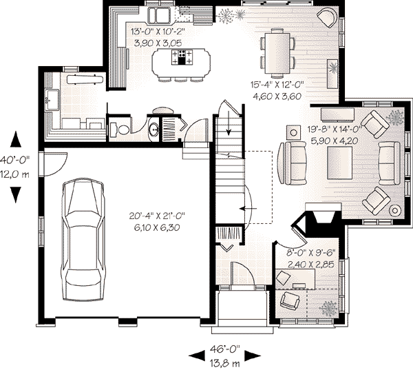 Home Plan - Traditional Floor Plan - Main Floor Plan #23-545