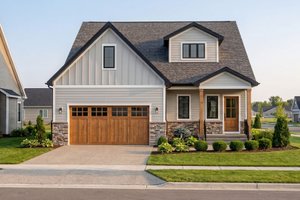 Architectural House Design - Exterior - Front Elevation for Farmhouse House Plan #455-780 - 3 bed, 2.5 bath