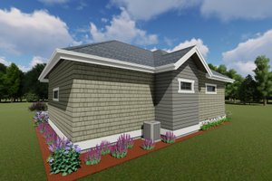 Exterior - Rear Elevation for Traditional House Plan #1069-24 - 1 bed, 1 bath