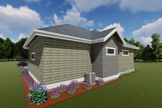 Exterior - Rear Elevation for Traditional House Plan #1069-24 - 1 bed, 1 bath