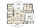Southern Style House Plan - 4 Beds 2 Baths 2423 Sq/Ft Plan #36-211 