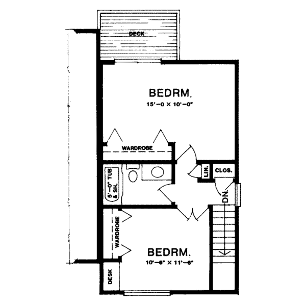 Contemporary Floor Plan - Upper Floor Plan #303-256