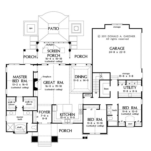 House Plan Design - Craftsman Floor Plan - Main Floor Plan #929-14