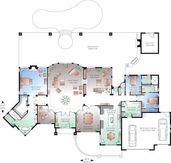 House Blueprint - European Floor Plan - Main Floor Plan #23-789