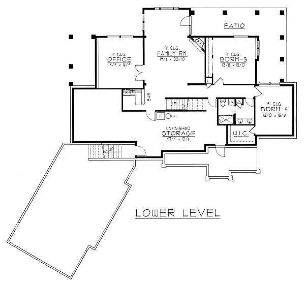 Bungalow Floor Plan - Lower Floor Plan #112-143