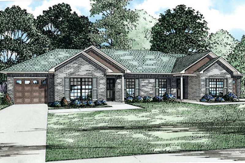 Traditional Style House Plan - 2 Beds 1 Baths 1012 Sq/Ft Plan #17-2430