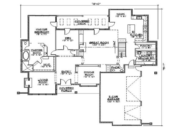 Architectural House Design - European Floor Plan - Main Floor Plan #5-326
