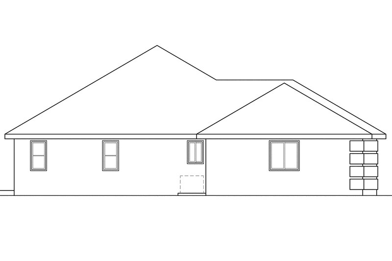 Home Plan - Exterior - Other Elevation for Mediterranean House Plan #124-540 - 3 bed, 2 bath