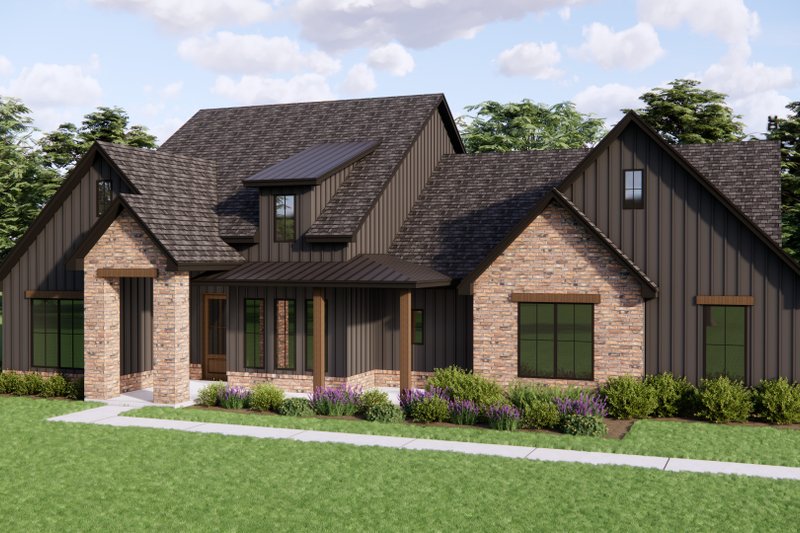 Dream House Plan - Exterior - Front Elevation 4 for Farmhouse House Plan #1119-6 - 4 bed, 3 bath