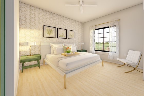 Interior - Master Bedroom for Farmhouse House Plan #126-258 - 2 bed, 2 bath