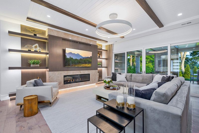 Dream House Plan - Interior - Family Room 1 for Prairie House Plan #938-116 - 3 bed, 3.5 bath