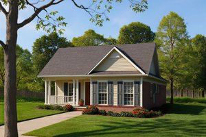 Traditional Exterior - Front Elevation Plan #17-1100