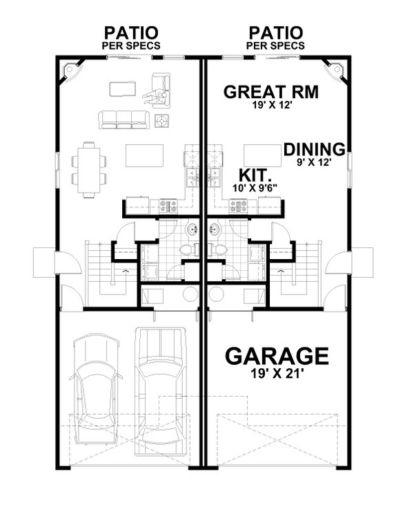 Architectural House Design - Craftsman Floor Plan - Main Floor Plan #112-273
