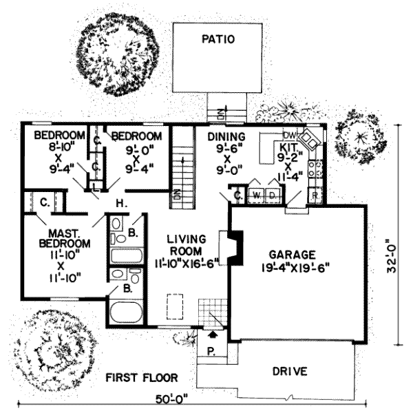 Traditional Floor Plan - Main Floor Plan #312-499