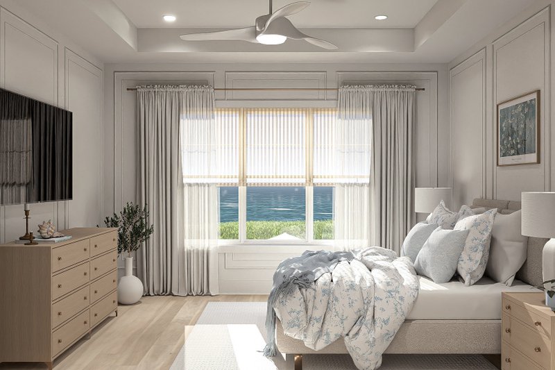 House Plan Design - Interior - Master Bedroom 1 for Beach House Plan #455-424 - 1 bed, 1.5 bath
