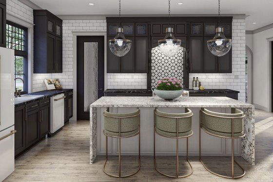 Interior - Kitchen 1 for European House Plan #455-588 - 3 bed, 3.5 bath