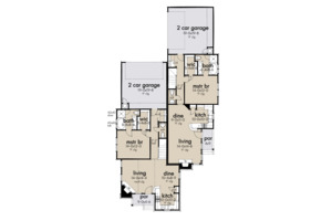 Floor Plan - Main Floor for Cottage House Plan #120-267 - 6 bed, 4.5 bath