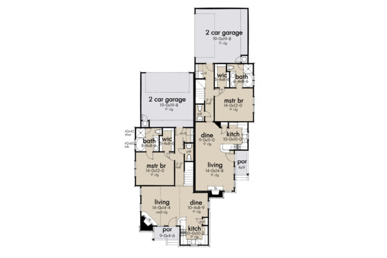Floor Plan - Main Floor for Cottage House Plan #120-267 - 6 bed, 4.5 bath
